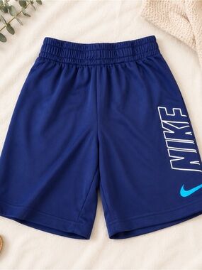 Nike Dri-FIT Boys Athletic Shorts Size 6/7 Blue Performance Activewear